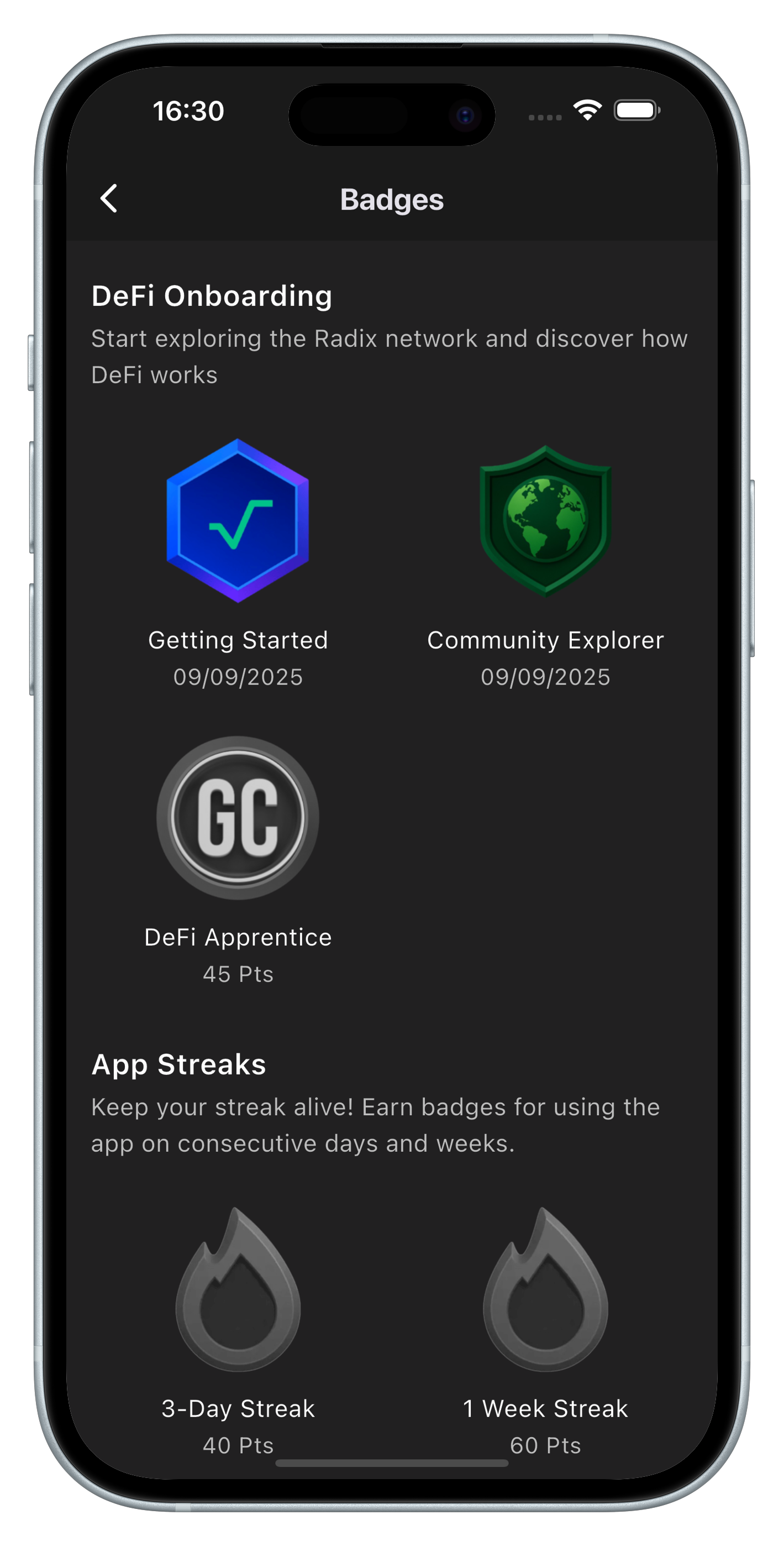 Badges preview